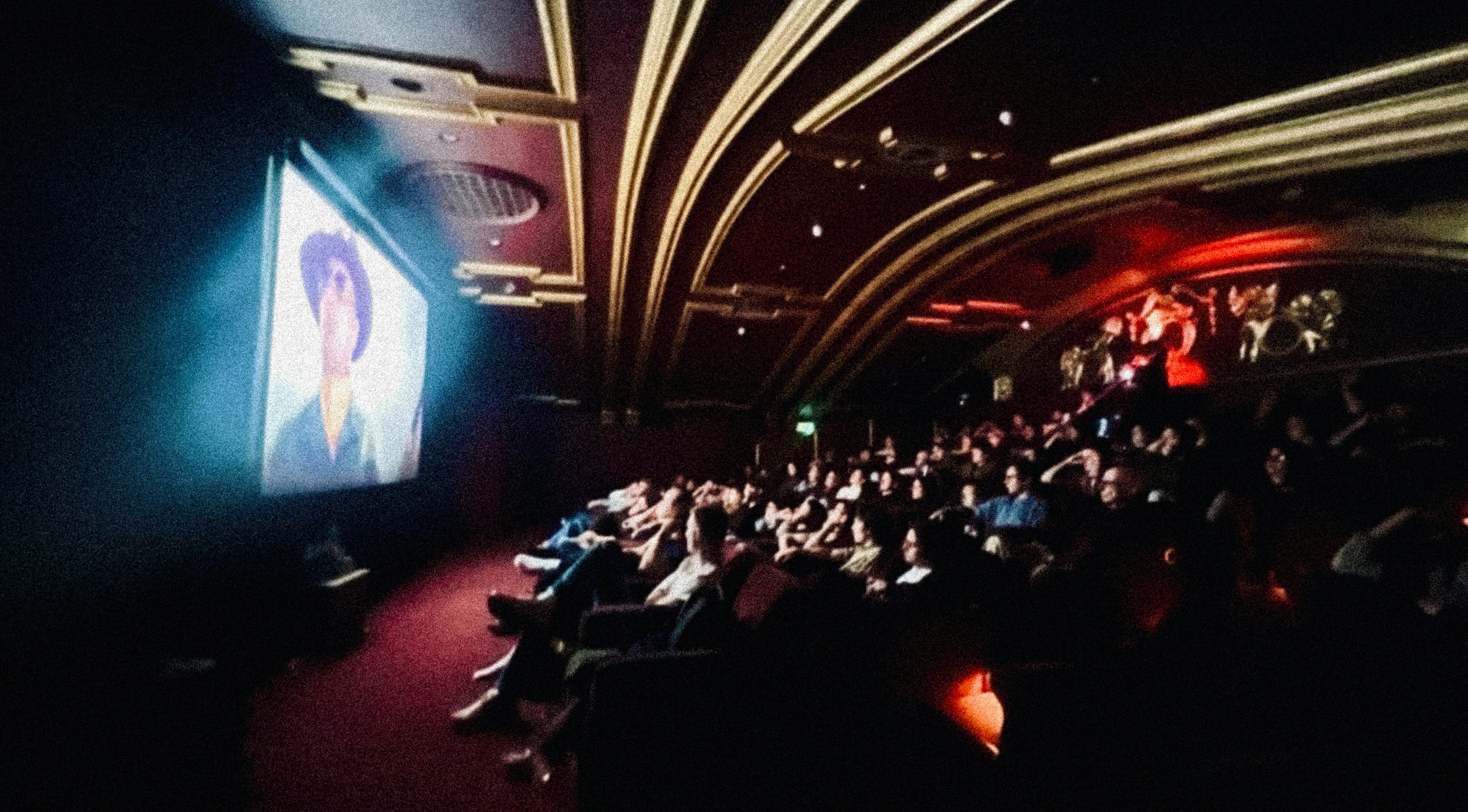 An audience gathered for a Ciné Real film screening